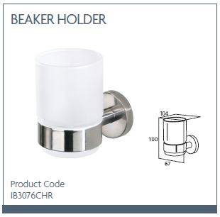 Boston Bathroom Accessories - Beaker Holder (Product Code: IB3076CHR)