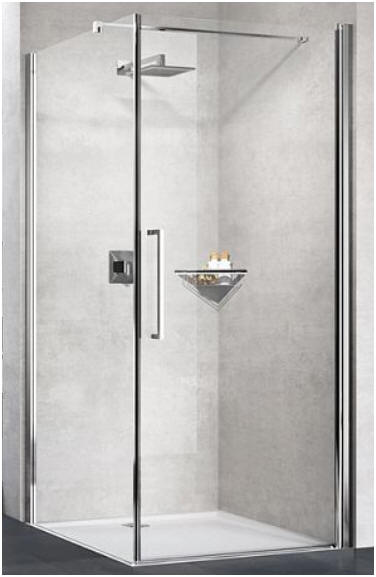 Semi-frameless shower enclosure