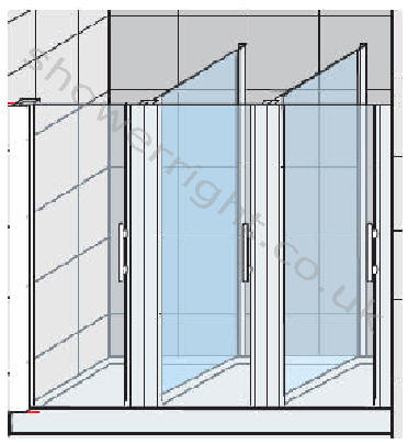 Communal shower cubicle dividing panels