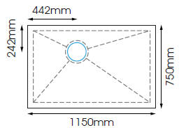 EASA DEK 3 1150 x 750 Wet room shower floor former