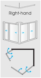 2 x bi-fold doors to form a rectangular enclosure