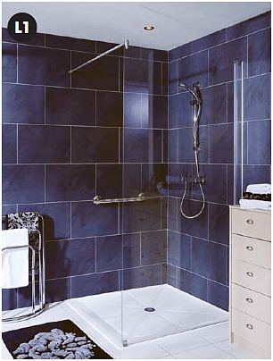 EASA Elegance L1 fixed glass shower panel