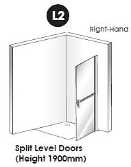 L2 Split opening shower door from the EASA ELEGANCE range