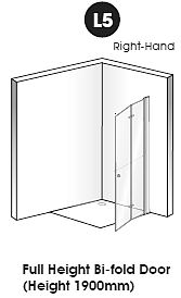 EASA Elegance bi-fold hinged glass shower door