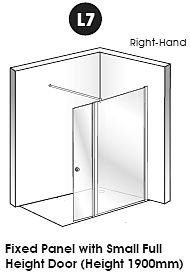 EASA Elegance fixed glass panel with small flipper panel