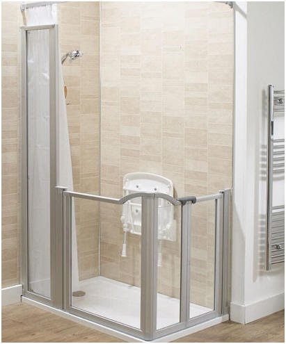 Half height shower doors to suit wet room showers