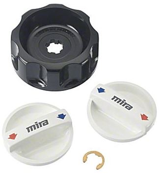 Mira 8 temperature and flow control knobs