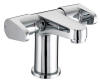 Bristan QUEST two handled basin mixer with clicker waste