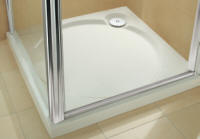 Coram CORATECH stone resin shower tray with lifetime watertight guarantee