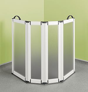 Portable folding shower screen - 4 panel