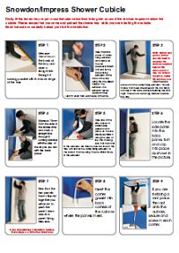 Installation instructions for the SNOWDON diabled shower cubicle