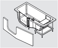 Iris walk in bath with front panel