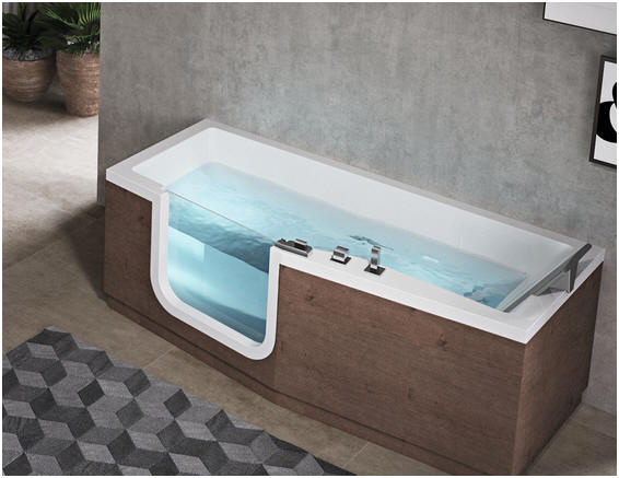 Novellini IRIS walk in bath with filler/mixer and Burlington colour panels