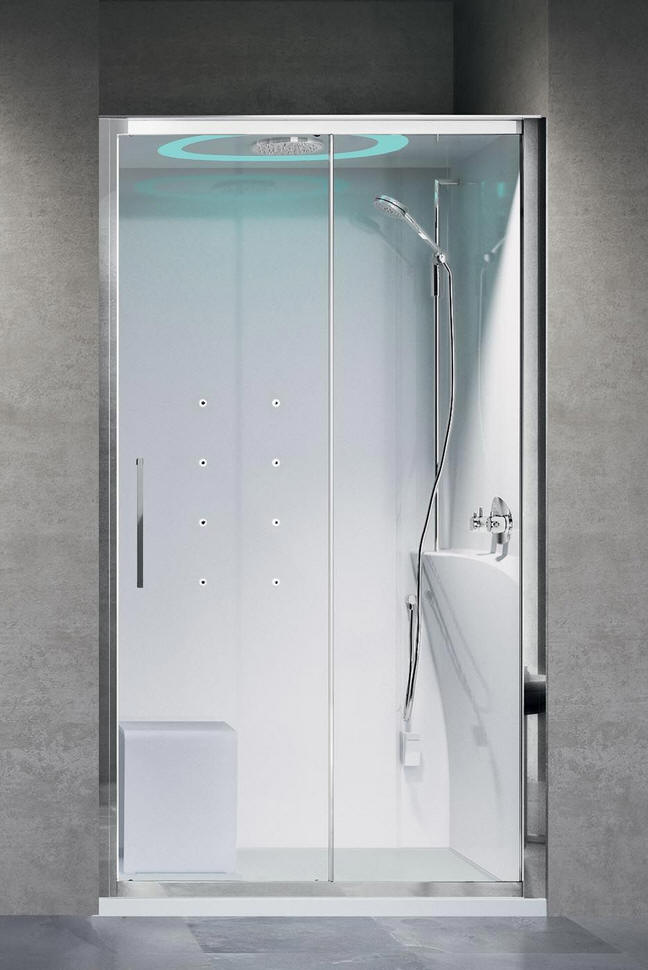 Novellini EON 2P alcove shower pod