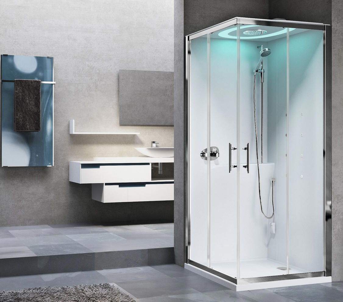 Novellini EON A corner entry corner shower pod