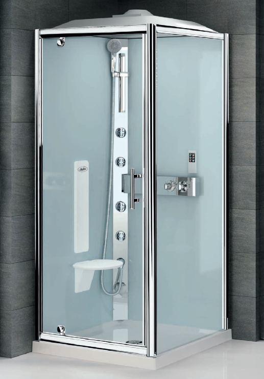 Glax 3 hydro massage shower pod with pivot door by Novellini