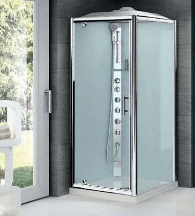 Novellini pivot door leak free shower pod with body jets