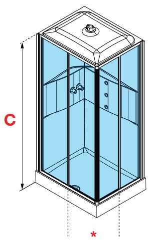 Novellini MEDIA 2.0 A corner entry corner shower pod (Left hand model)