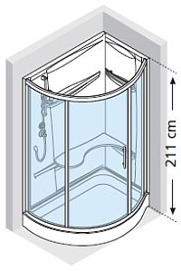 RH Offset quadrant standard shower pod