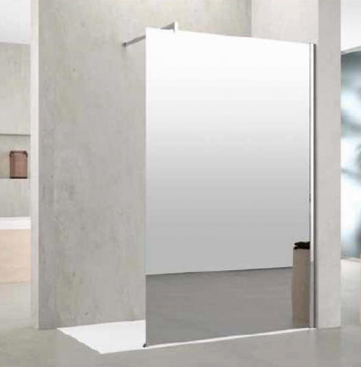 Novellini KUADRA H SPY fully mirrored walk in shower enclosure screen