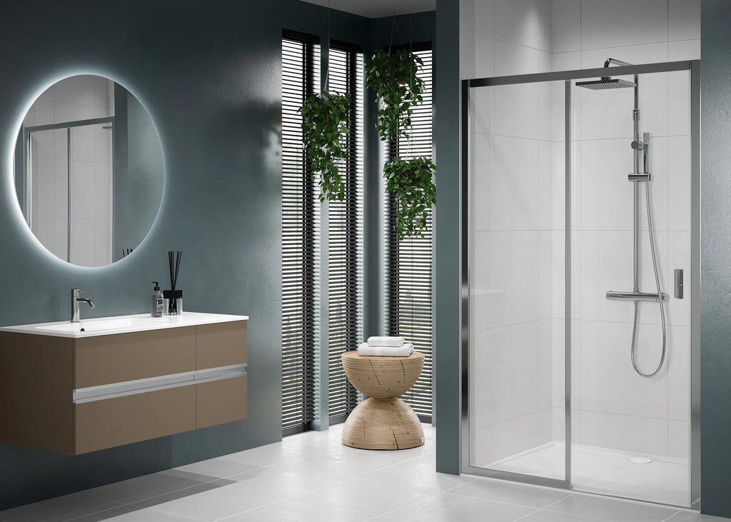 Novellini LUNES 2.0 PH two part sliding door shower enclosure