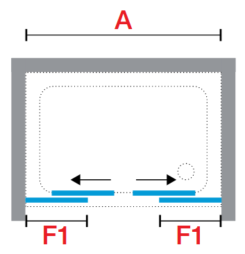 Novellini LUNES 2.0 2A diagram in alcove