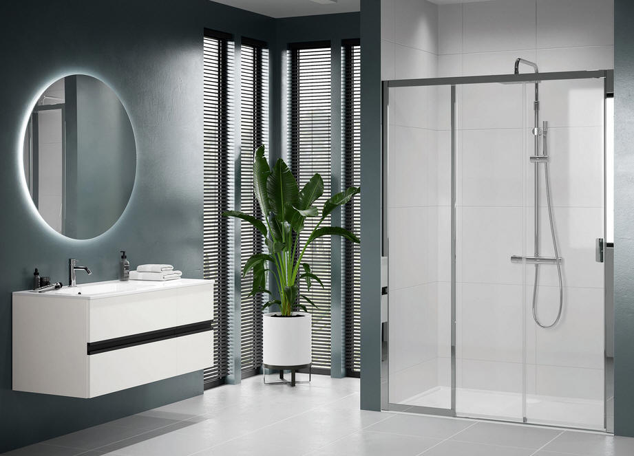 Novellini LUNES 2.0 3PH three part sliding door shower enclosure