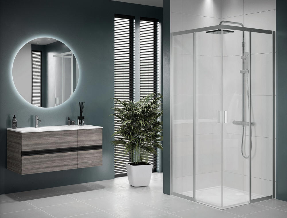 Novellini LUNES 2.0 2AH - corner entry corner shower enclosure (1)