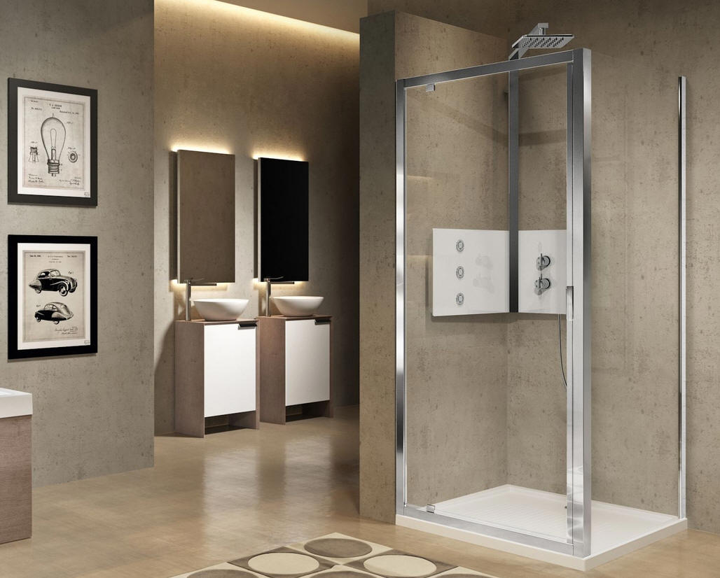 Novellini LUNES 2.0 G framed pivot shower door