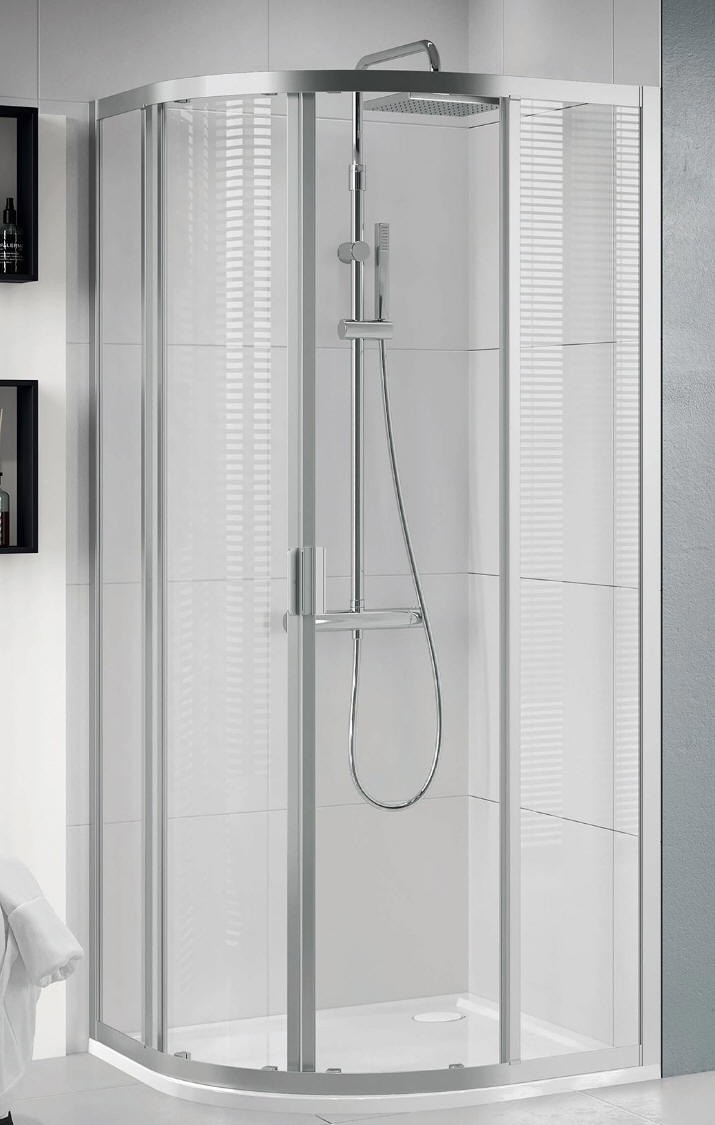 Novellini LUNES 2.0 R Sliding door quadrant shower enclosure