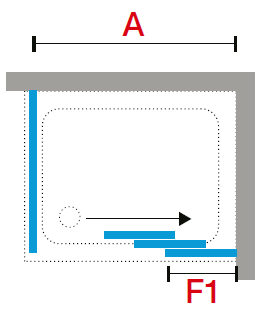 Novellini LUNES 2.0 3PH shower door diagram 3