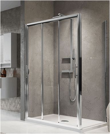 Novellini LUNES P framed 3 part slinging door shower enclosure