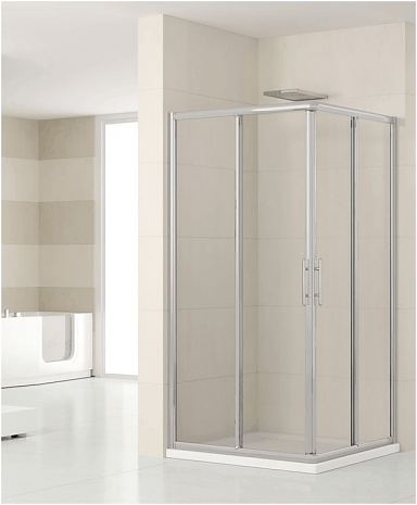 Novellini LUNES A framed corner entry corner shower enclosure