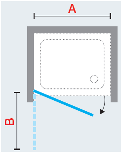 Lunes G alcove shower diagram