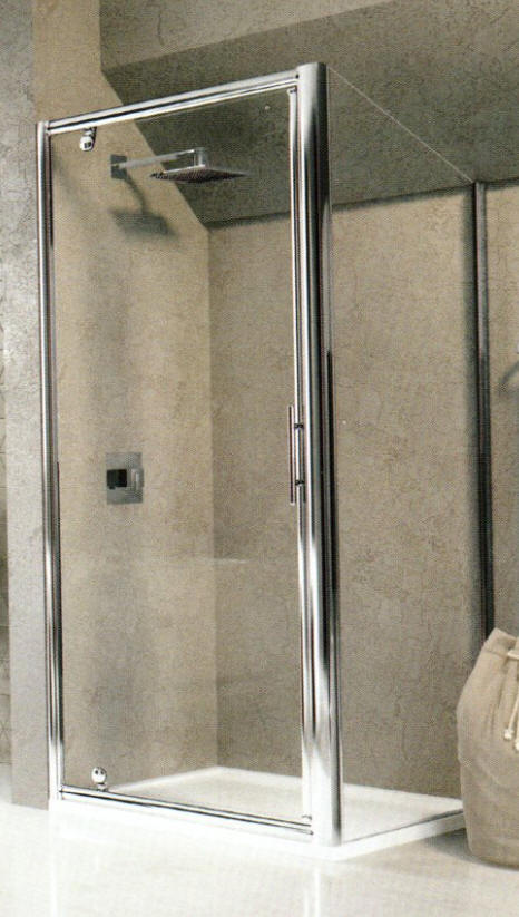 Novellini LUNES F Special 2 - bespoke angled fixed shower enclosure panel