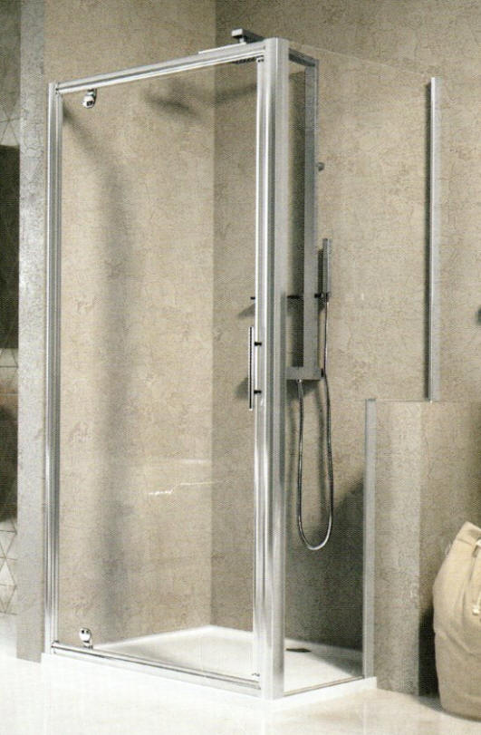 Novellini LUNES F Special 3 - Flag shaped fixed shower enclosure side panel