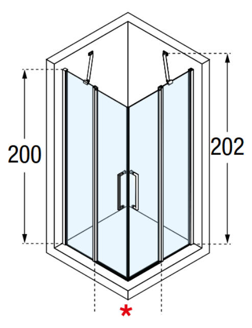 Novellini YOUNG A corner enclosure dia 1