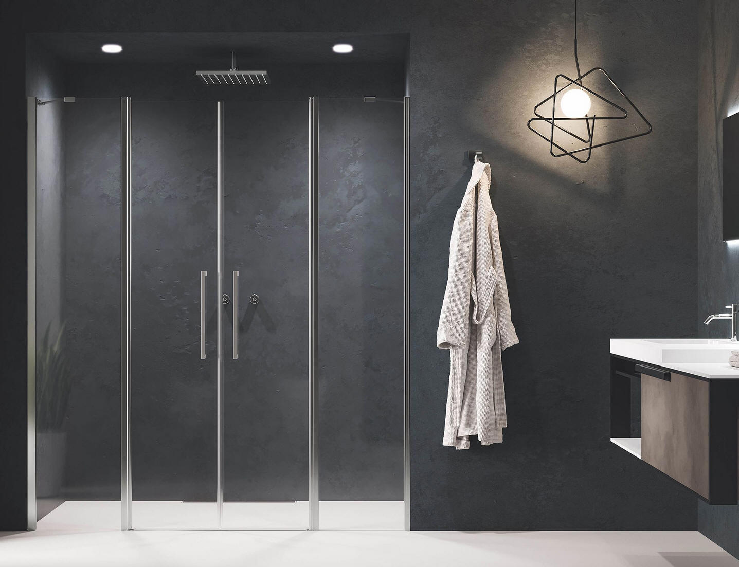 NOVELLINI Young 2A - Double sliding door extra wide alcove shower enclosure