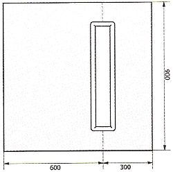 Novellini DUO DECK 1 - Linea drain 900 x 900 wet room floor former