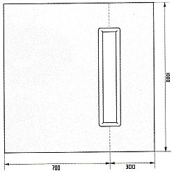 Novellini DUO DECK 7 - Linea drain 1000 x 1000 wet room floor former