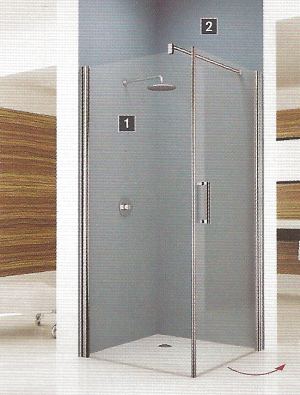 Novellini GIADA single door corner shower enclosure