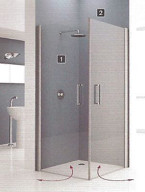 Novellini GIADA two door corner shower enclosure