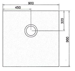 Quattro Deck 900 x 900 wet room shower floor former Kit 1