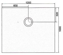 Quattro Deck 1200 x 1000 wet room shower floor former Kit 5