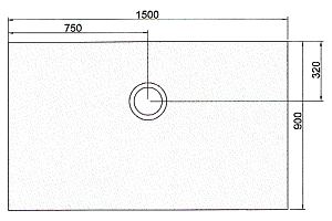 Quattro Deck 1500 x 900 wet room shower floor former Kit 6