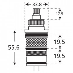 STSR replacement thermostatic shower valve diagram