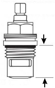 Where to measure the depth of a tap valve