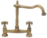 FRENCH CLASSIC bridge sink mixer - Antique Brass Plated