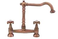 FRENCH CLASSIC bridge sink mixer - Copper Plated