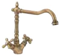 FRENCH CLASSIC mono sink mixer - antique brass plated